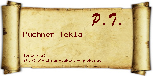Puchner Tekla névjegykártya